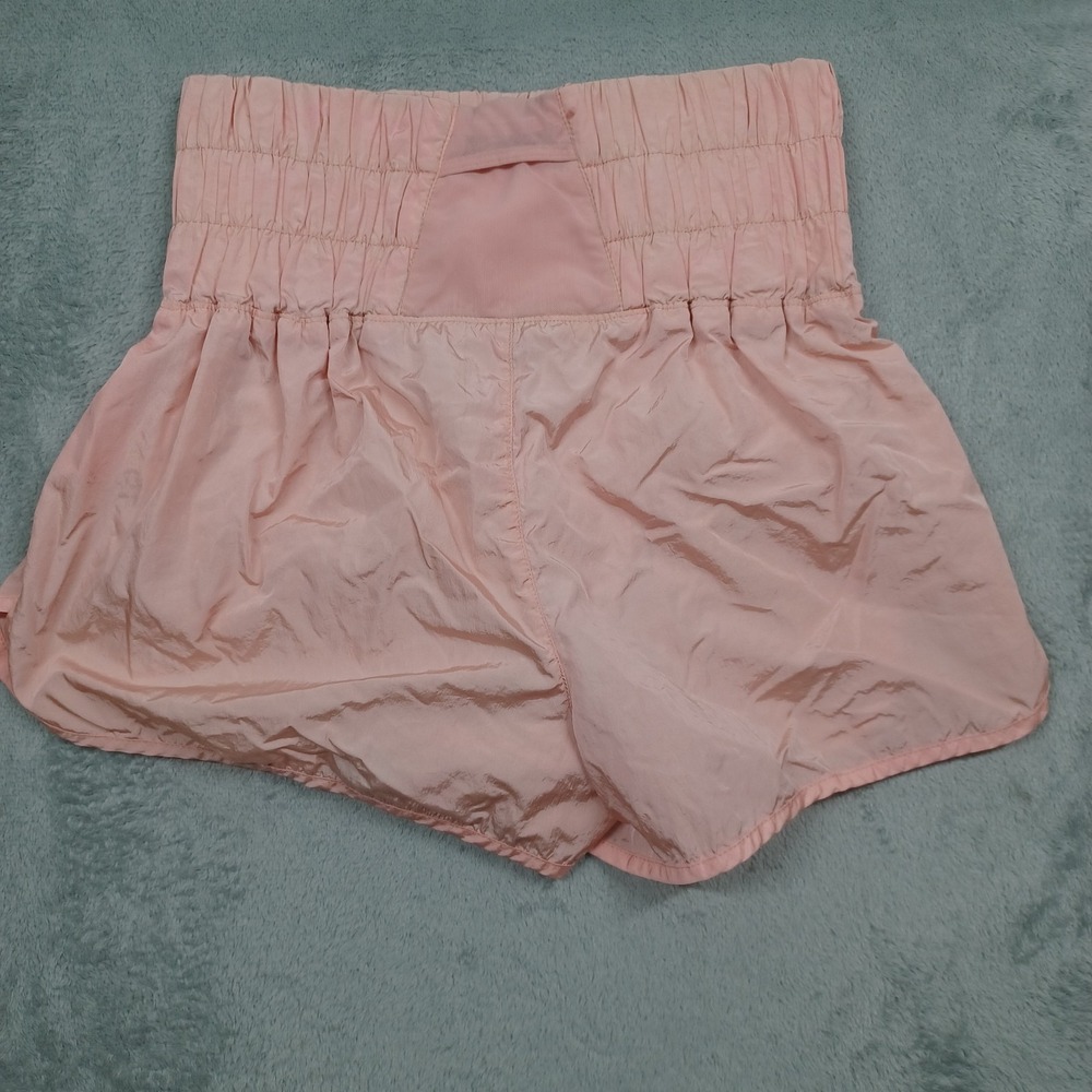 FP Movement Shorts Womens Medium Pink High Waist Ruched Gym Activewear Running - Picture 4 of 6